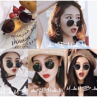 Kính ulzzang râm đen gọng vàng