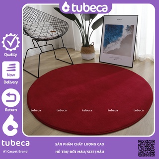 Mua Thảm tròn trải sàn màu Đỏ vang 80cm và 1m NHUNG nỉ cao cấp