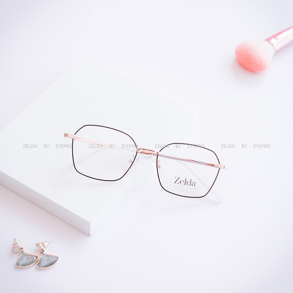 [LẮP SẴN CẬN]Gọng cận nữ, gọng kính kim loại, mắt kính chống ánh sáng xanh, đổi màu  Z29162 | BigBuy360 - bigbuy360.vn