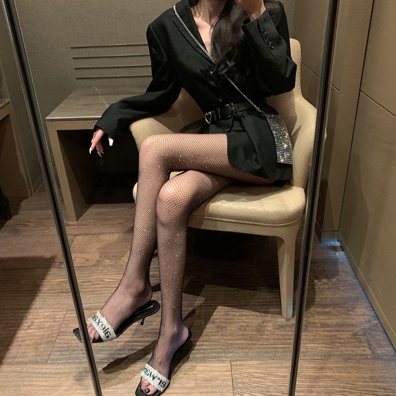 Quần tất lưới JSC đính đá thời trang thu đông cho nữ