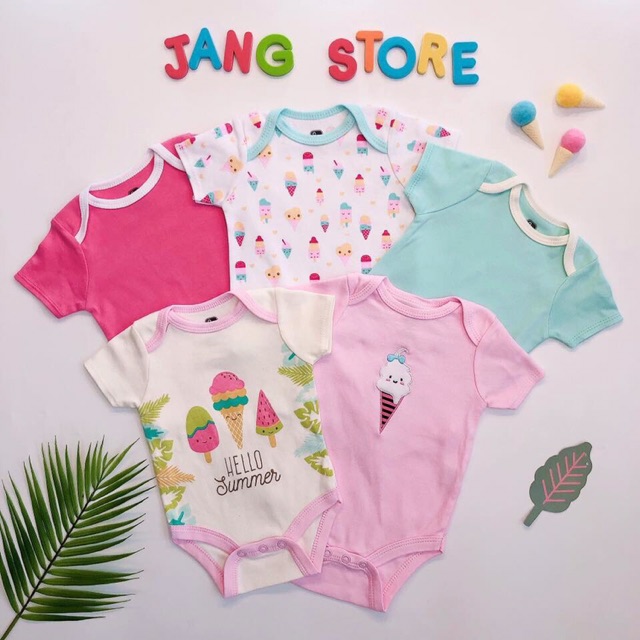 Set 5 bộ body siêu mềm mịn cho bé
