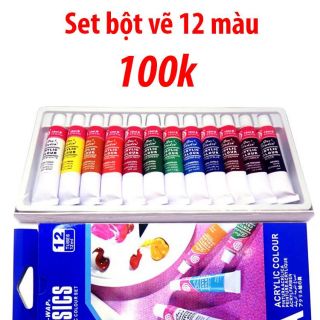 Set bột vẽ 3D 12 màu PK Nail
