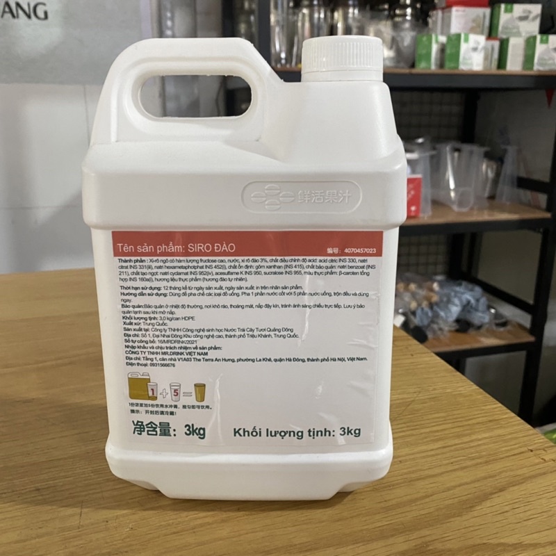 Siro TE Đào Đài Loan 3Kg