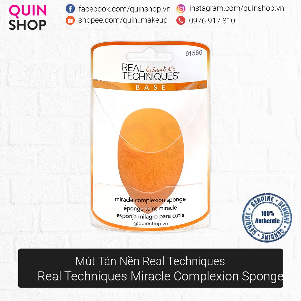 [Quinshop.vn] Mút Trang Điểm Real Techniques Miracle Complexion Sponge