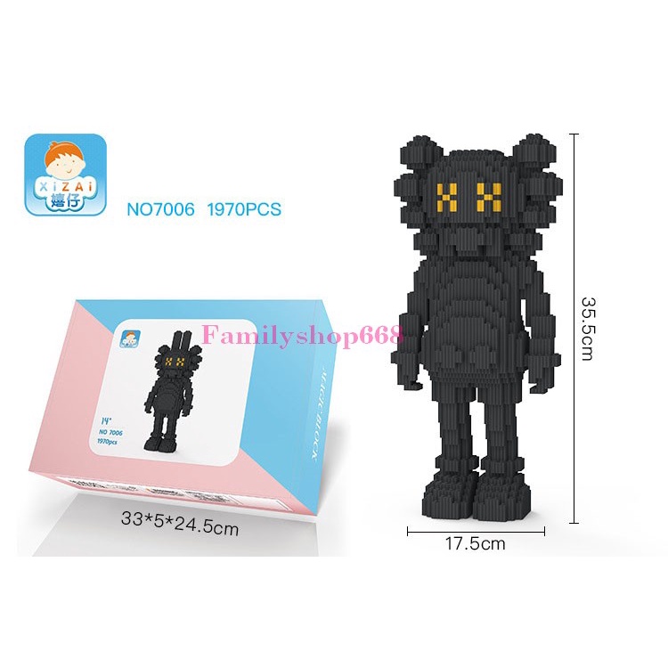 Xếp hình Kaws Xizai 36cm xếp hình nanoblocks nano kaws cỡ lớn 8 mẫu Hàng Đẹp