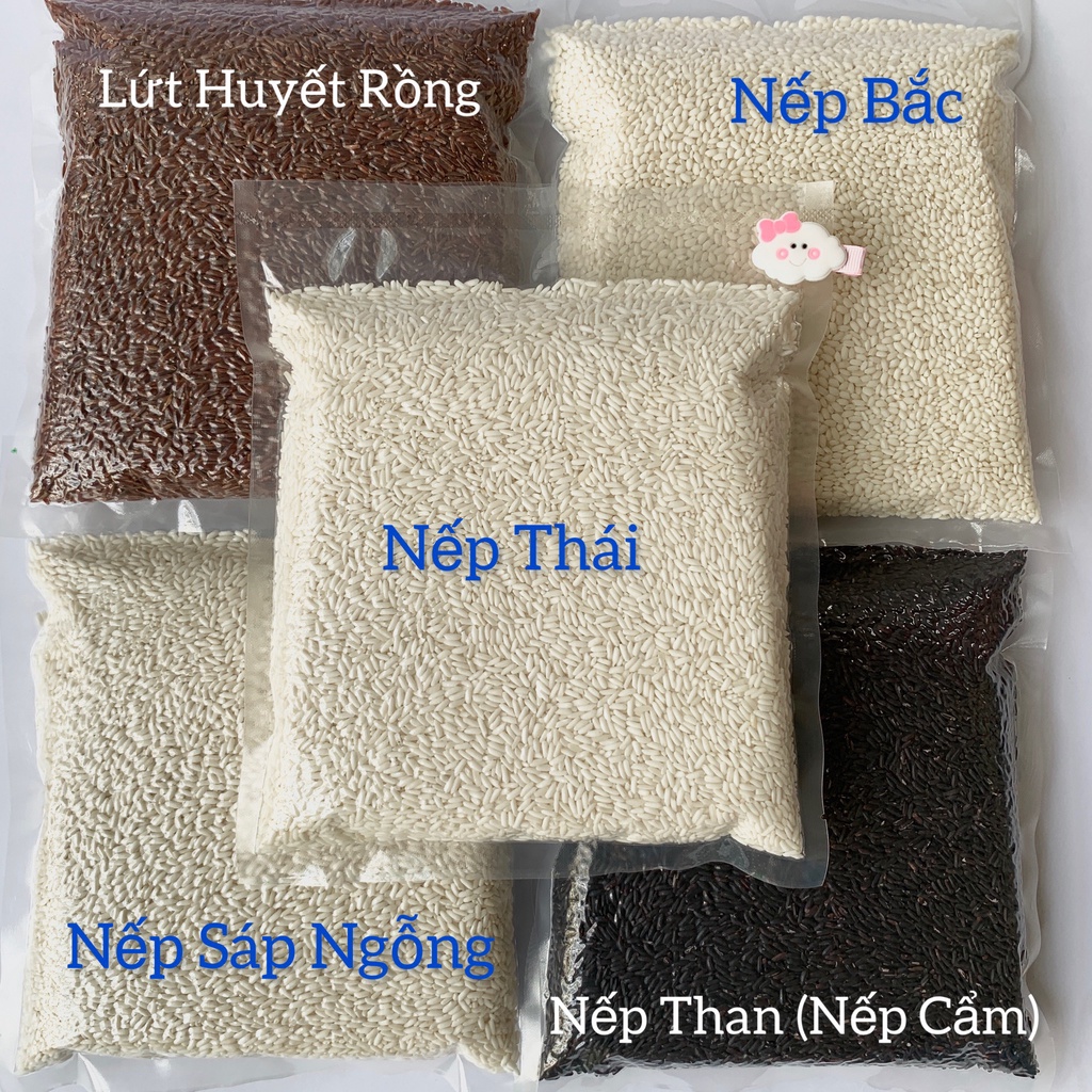 Gạo Nếp Thái – Nhập khẩu từ Thái Lan – Hạt dài, rất dẻo, thơm nhẹ - Túi 1kg hút chân không