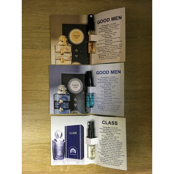 Mẫu thử các loại nước hoa nam, nữ