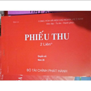 phiếu thu 2 liên