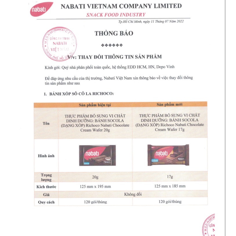 Lốc 10 gói bánh xốp Nabati vị phô mai 17g
