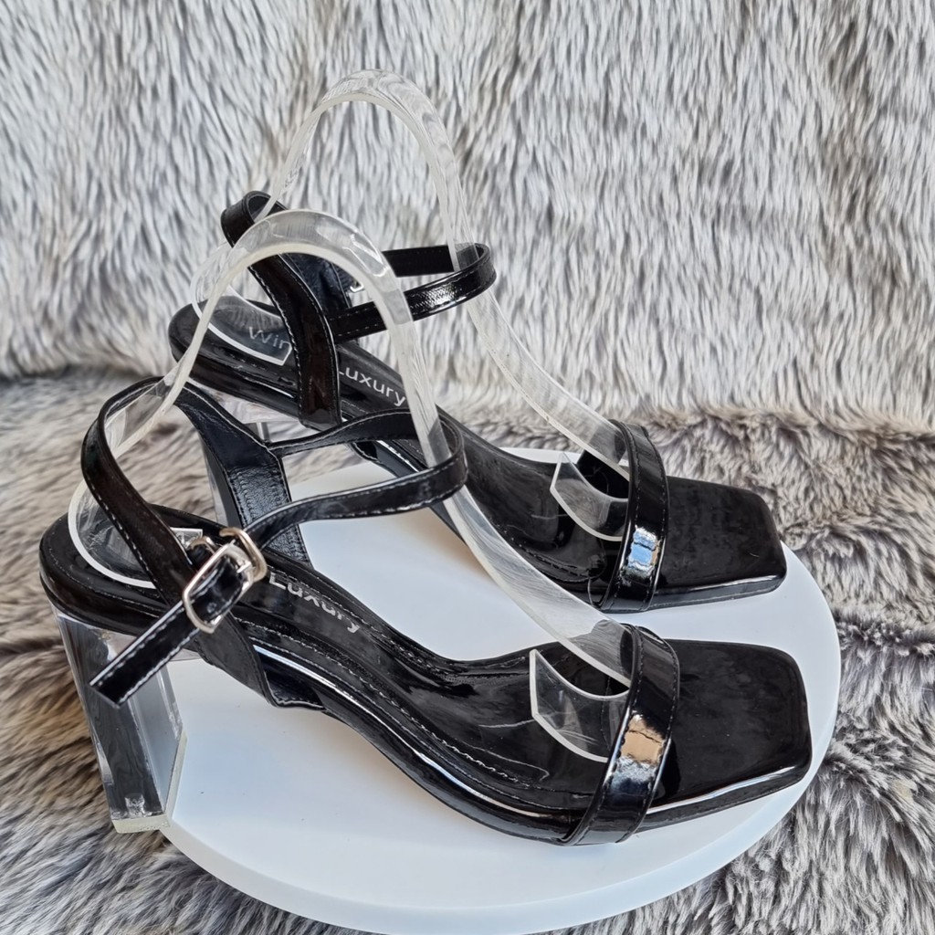 Giày Cao Gót Sandal Quai Hậu Nữ 7 Phân Đế Trong - MS 023