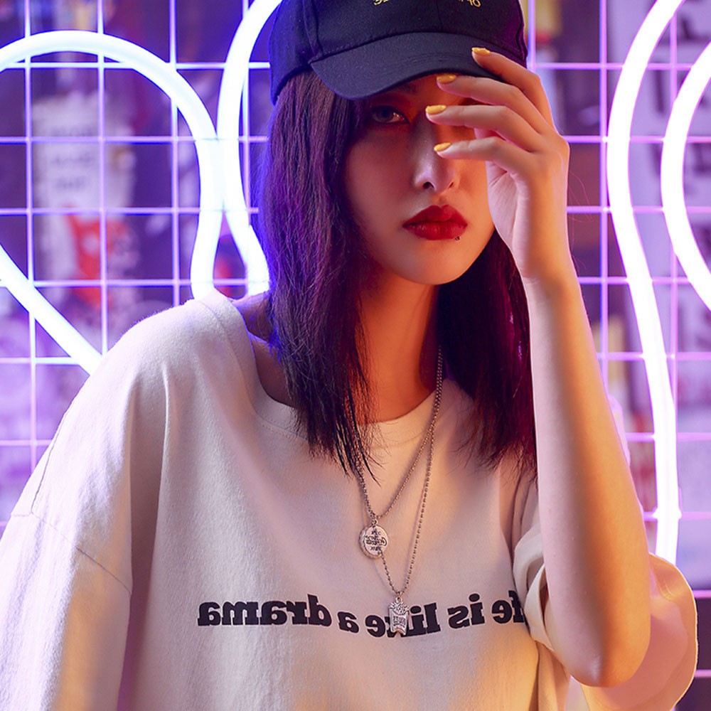 vòng cổ Mặt Hình Khoai Tây Chiên Phong Cách Hip Hop Cá Tính