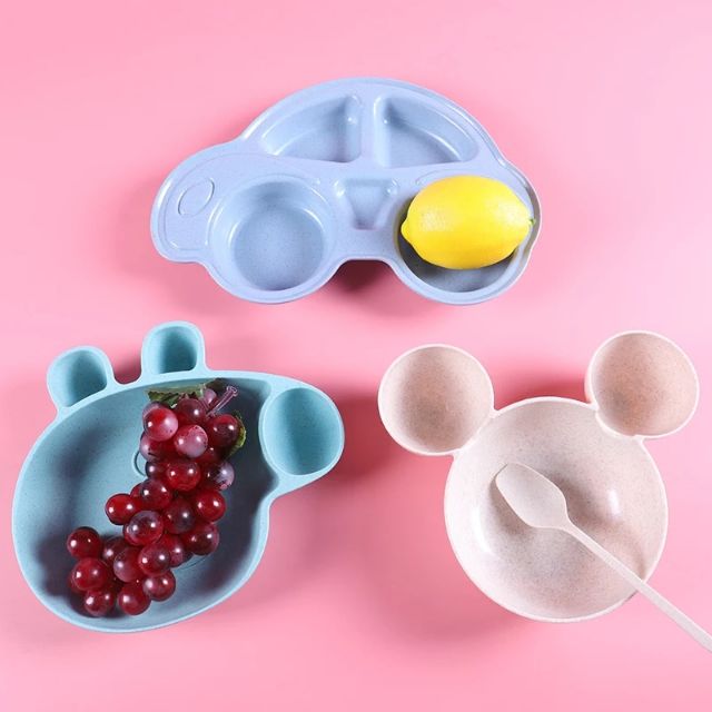 Khay ăn dặm lúa mạch hình oto