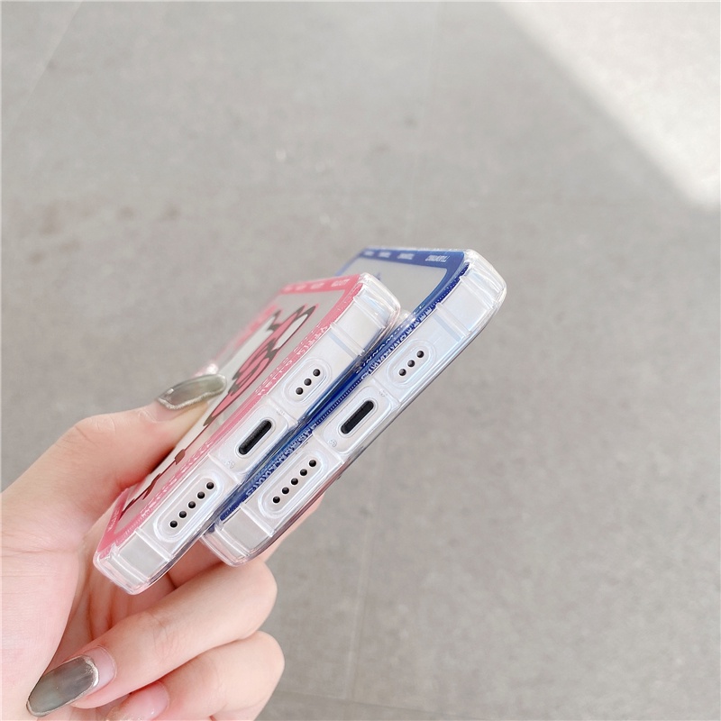 Ốp Điện Thoại Mềm Trong Suốt Chống Sốc In Hình Hoạt Hình Dễ Thương Cho iphone 14 13 12 11 Pro XS Max XR 7 8 Plus