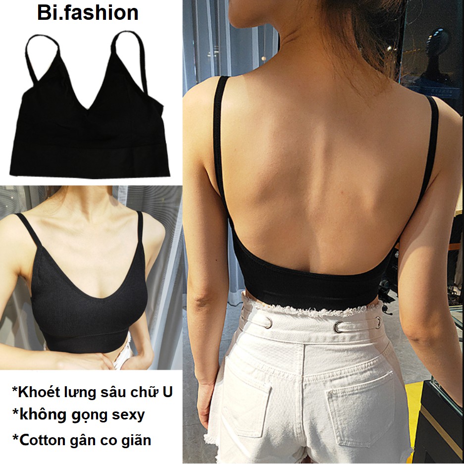 Áo Bra Hở Lưng Áo Ngực Khoét Lưng Chữ U 2 dây hở lưng kiểu Nhật