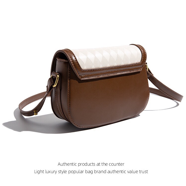 Túi da nữ họa tiết hình thoi đeo hai kiểu , dây dễ điều chỉnh, hàng quảng châu loại 1 SL56