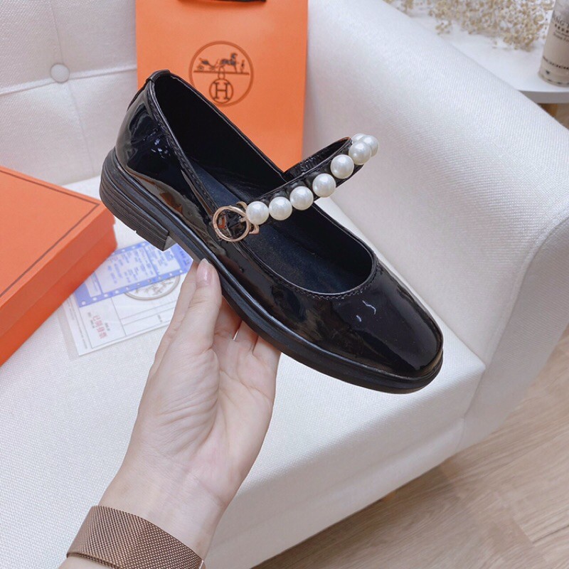 [Kèm ảnh thật] Giày bệt nữ, Giày doc da bóng quai ngang đinh ngọc cực hót | BigBuy360 - bigbuy360.vn