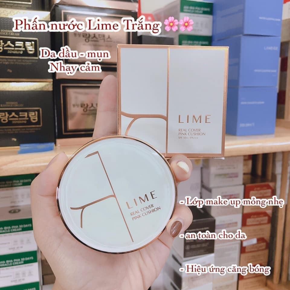 PHẤN NƯỚC LIME ĐỦ 2 MÀU XANH TRẮNG Hàn Quốc SPF 50+/PA+++