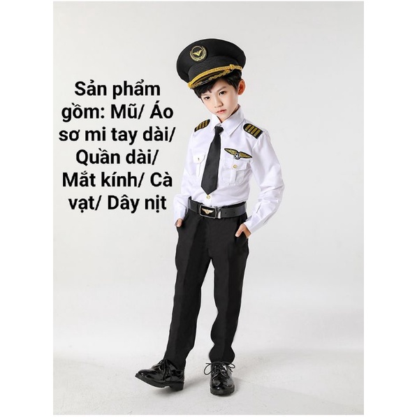 Bộ Đồ Hóa Trang Phi Công Xinh Xắn Cho Bé