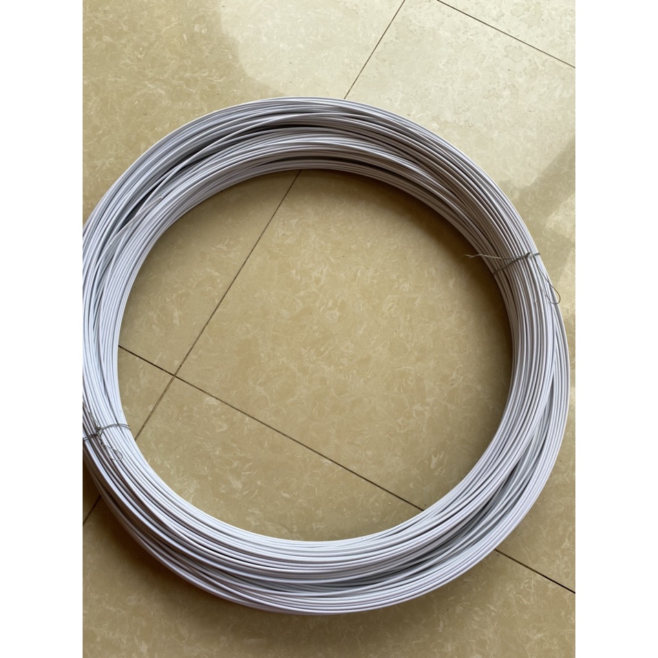 10 Mét Dây Thép Bọc Nhựa Màu Trắng, xanh  2,5 li và 3,5 li