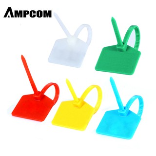 [ Dây thít nhựa] Dây rút nhựa  đánh dấu dây cáp AMPCOM tặng kèm bút viết chống xóa ( 100c/ Túi)