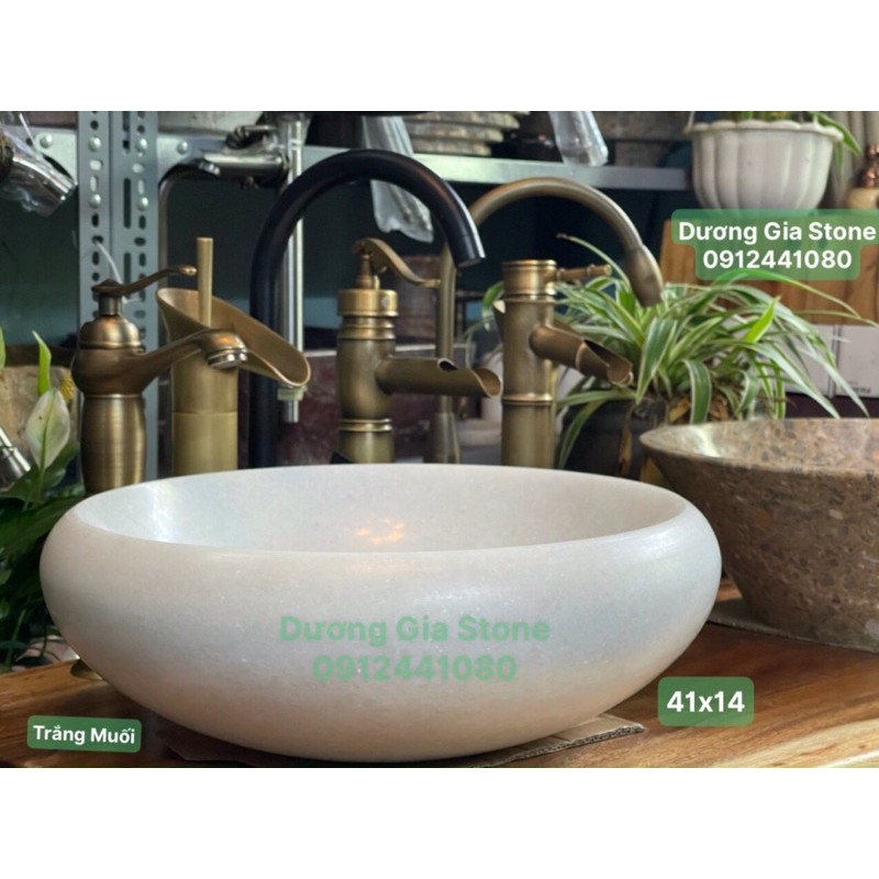 Lavabo đá tự nhiên trắng | BigBuy360 - bigbuy360.vn