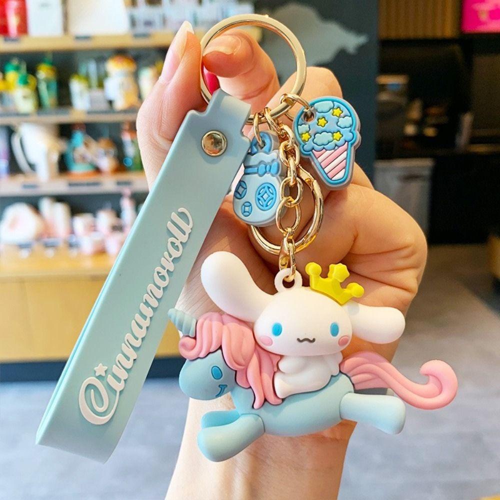 Móc Khóa Hình Búp Bê Hoạt Hình Kuromi KT Cinnamoroll 3D Đáng Yêu