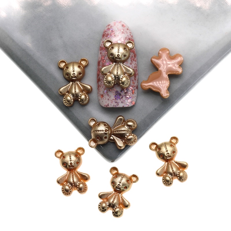 Nơ gấu nhựa trang trí móng- phụ kiện chuyên dụng ngành nails