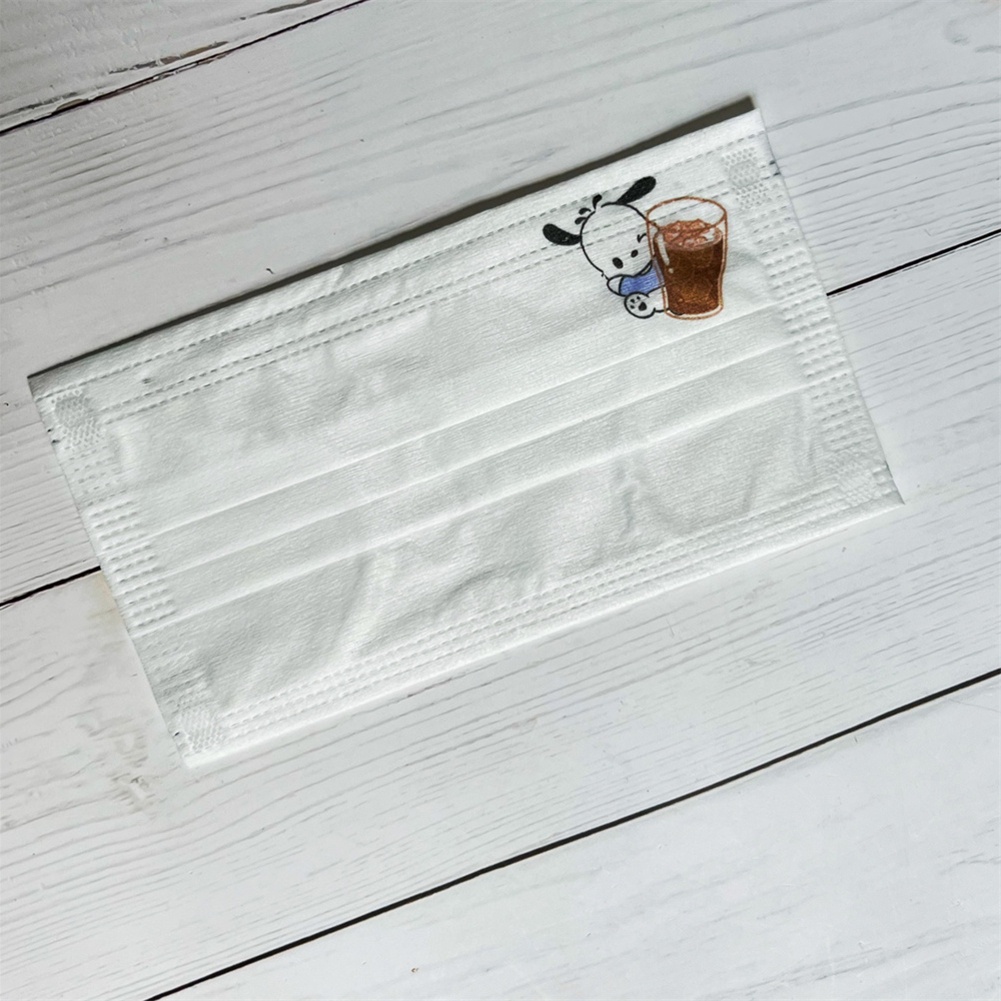 Bộ 50 Khẩu Trang Dùng Một Lần In Họa Tiết Kuromi / Cinnamon / Melody Dễ Thương Dành Cho Người Lớn