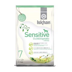 1.2kg thức ăn chó Iskhan sensitive duck and vegetable - Thức ăn Iskhan Sensitive cho chó nhạy cảm vị vịt và rau.