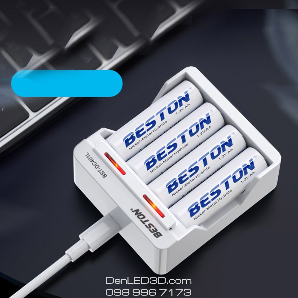 [Chính Hãng] Combo Pin Sạc BESTON AA 3000Mah Kèm Sạc C9009 Sạc Nhanh Tự Ngắt - BH 1 Đổi 1