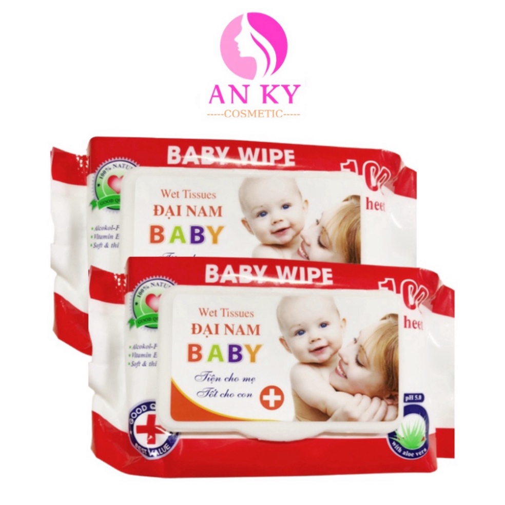 Khăn giấy ướt mini Baby chính  hãng không mùi 100 tờ tiện lợi cho mẹ và bé giá siêu rẻ, sử dụng an toàn đã kiểm định