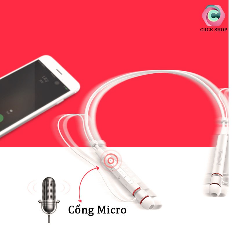 Tai nghe Bluetooth Remax RB-S6 - Tai nghe remax s6 dáng thể thao kiểu quàng cổ