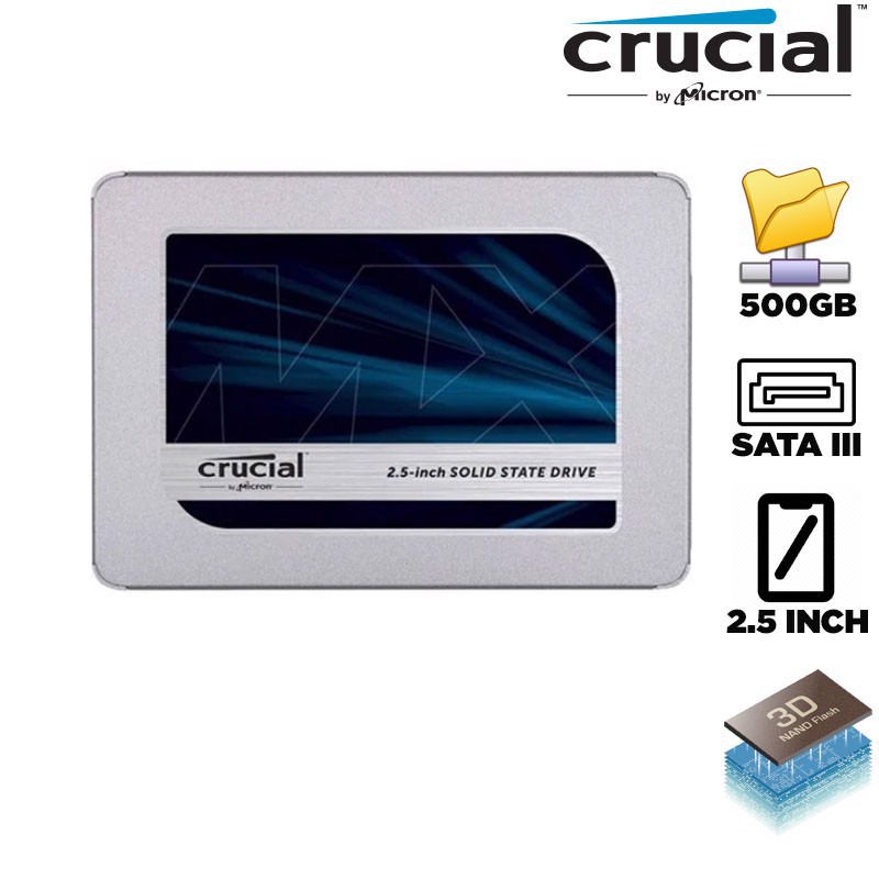 Ổ Cứng SSD Crucial MX500 500GB SATA III 2.5 inch