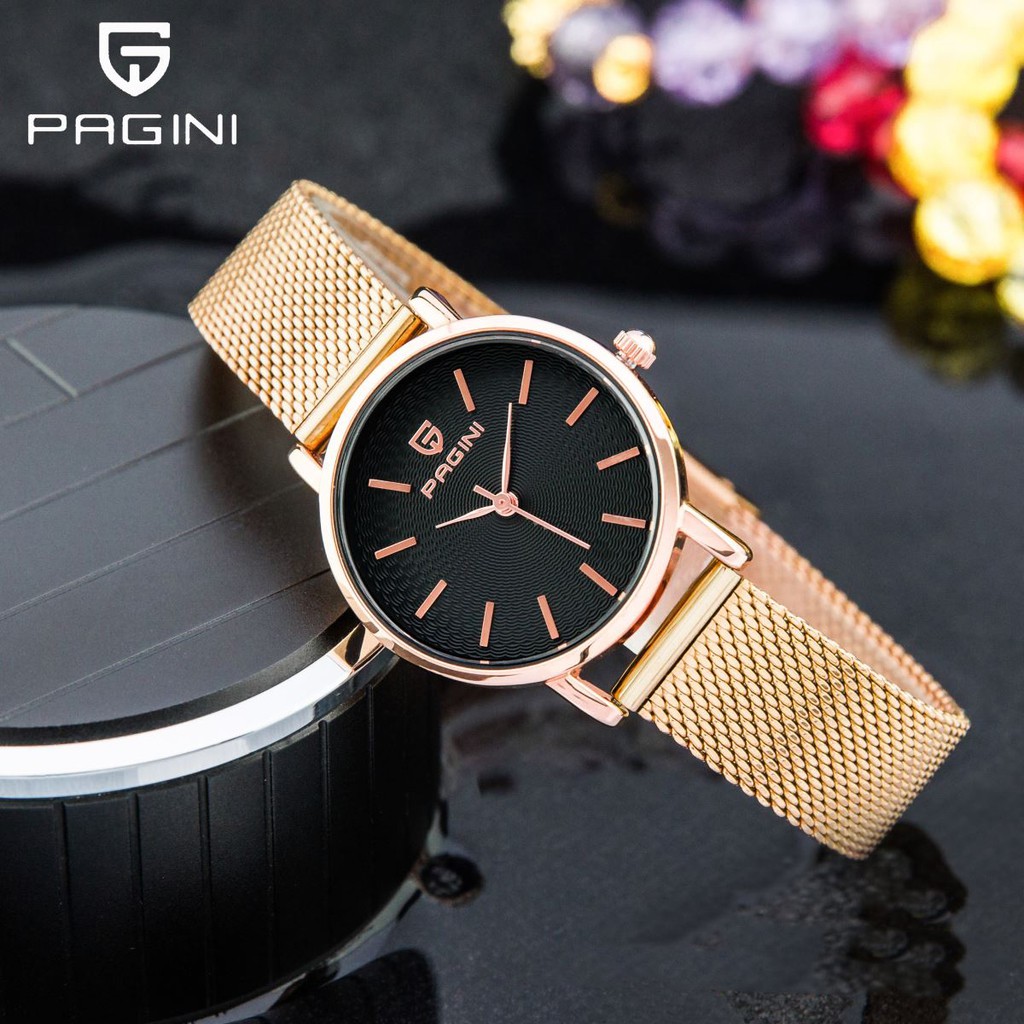 Đồng hồ đeo tay nữ Pagini PA8222 dây kim loại TITANIUM thời trang cá tính | BigBuy360 - bigbuy360.vn
