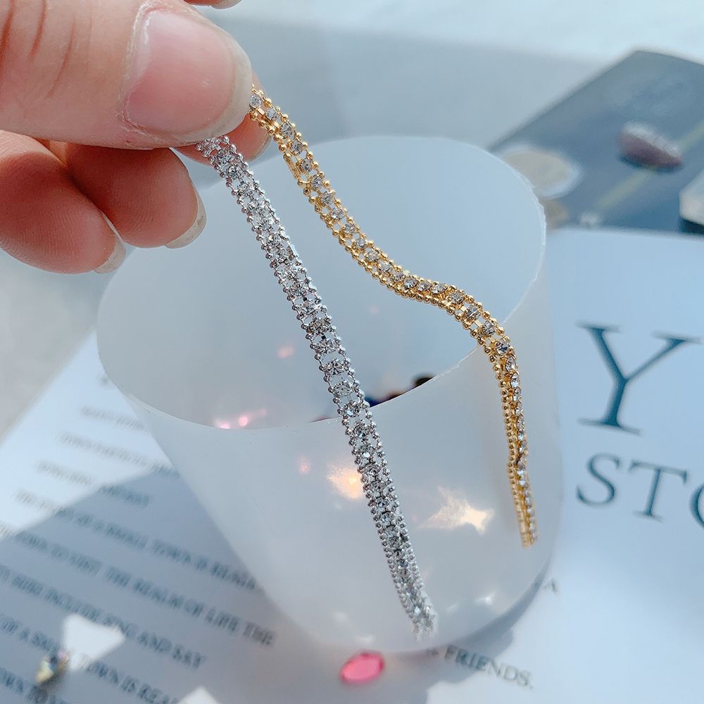 [Hàng mới về] Phụ kiện dây trang trí nghệ thuật móng tay đính đá 3D Hàn Quốc dài 10cm DIY