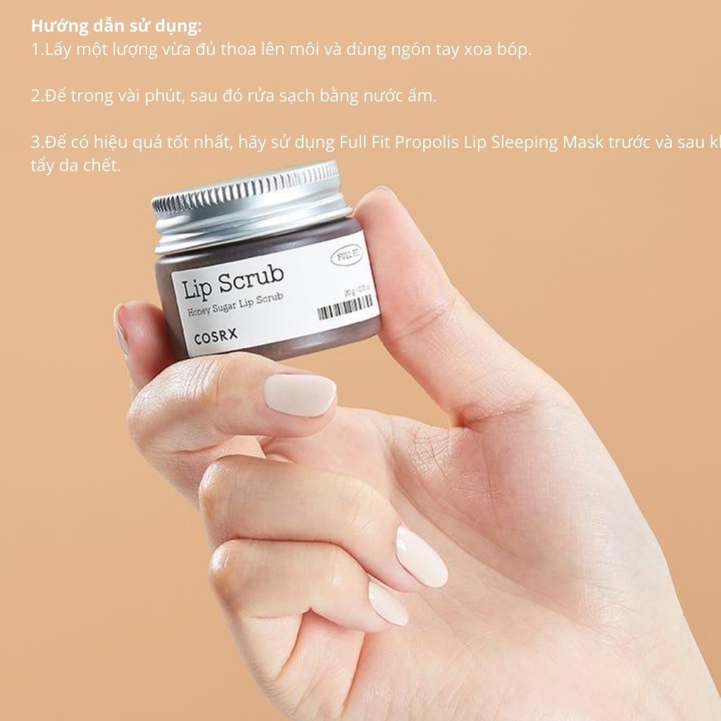 Dưỡng môi COSRX Son dưỡng, mặt nạ ngủ, tẩy da chết Lip Sleep, Lip Scrub, Lip Plump 20g