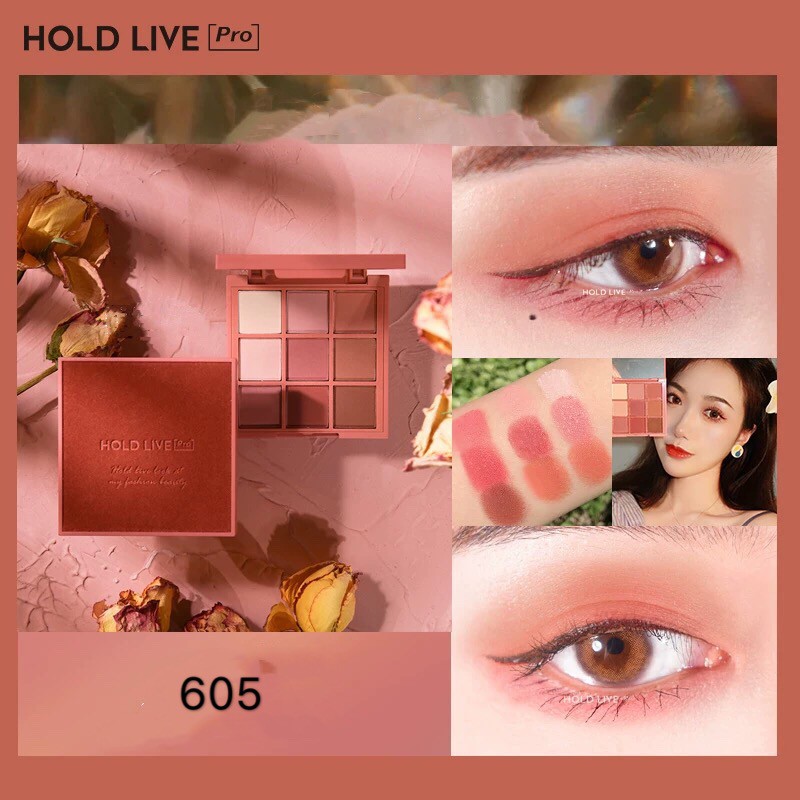 HOLD LIVE -Bảng phấn mắt 9 màu Red Velvet Honey Eyeshadow tông hồng đào cam đào hot Tiktok Holdlive