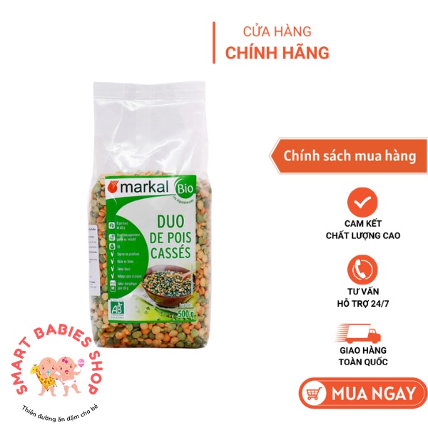 Đậu Hà Lan Hữu Cơ Xanh và Vàng dành cho bé và gia đình