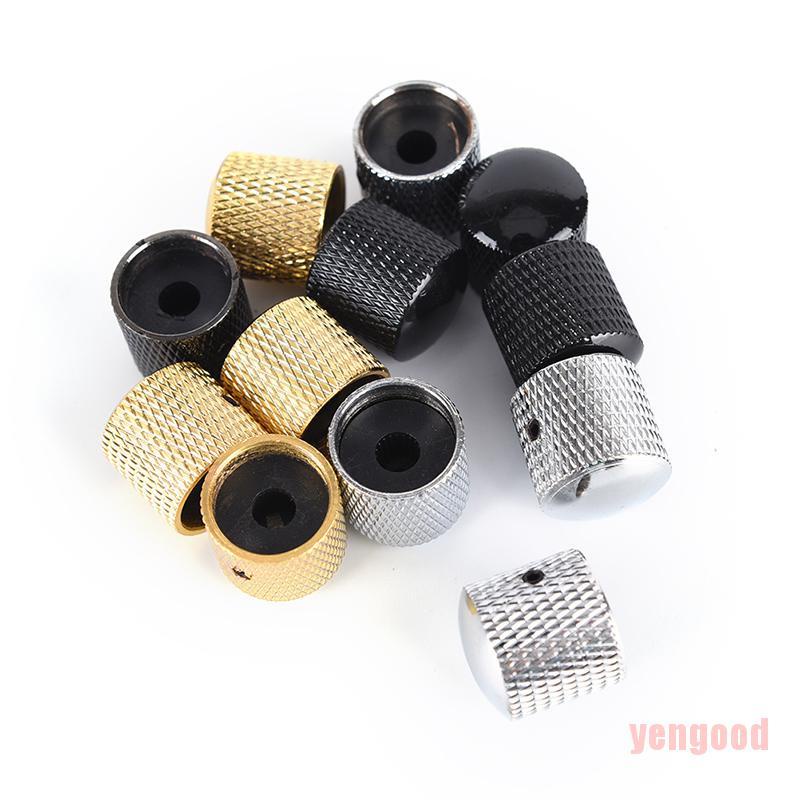 ☆Yengood☆ 4pcs Metal Electric Bass Guitar Volume Tone Control Knobs Dome Knobs +Wrench
