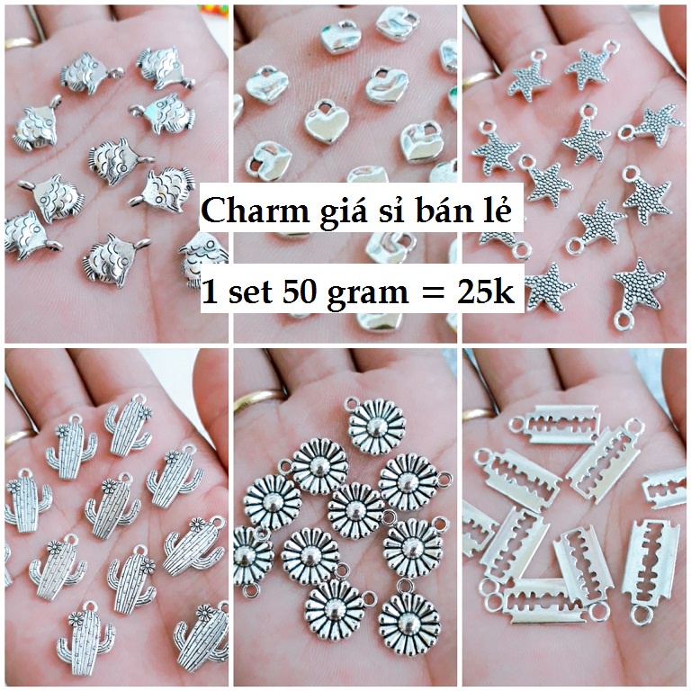 Charm mới giá rẻ : 50 gram = 25k / 1 gói [ chuyên sỉ charm giá rẻ ]