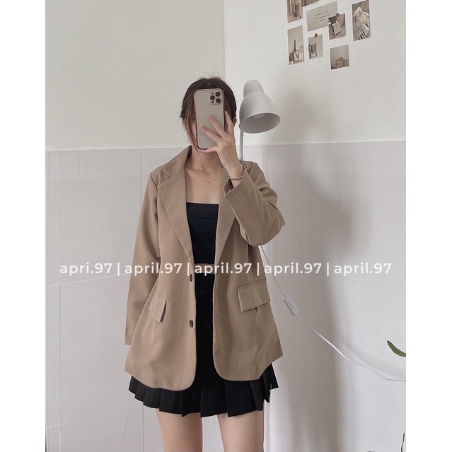 Áo vest blazer hàn quốc 2 lớp(ảnh thật/có sẵn)