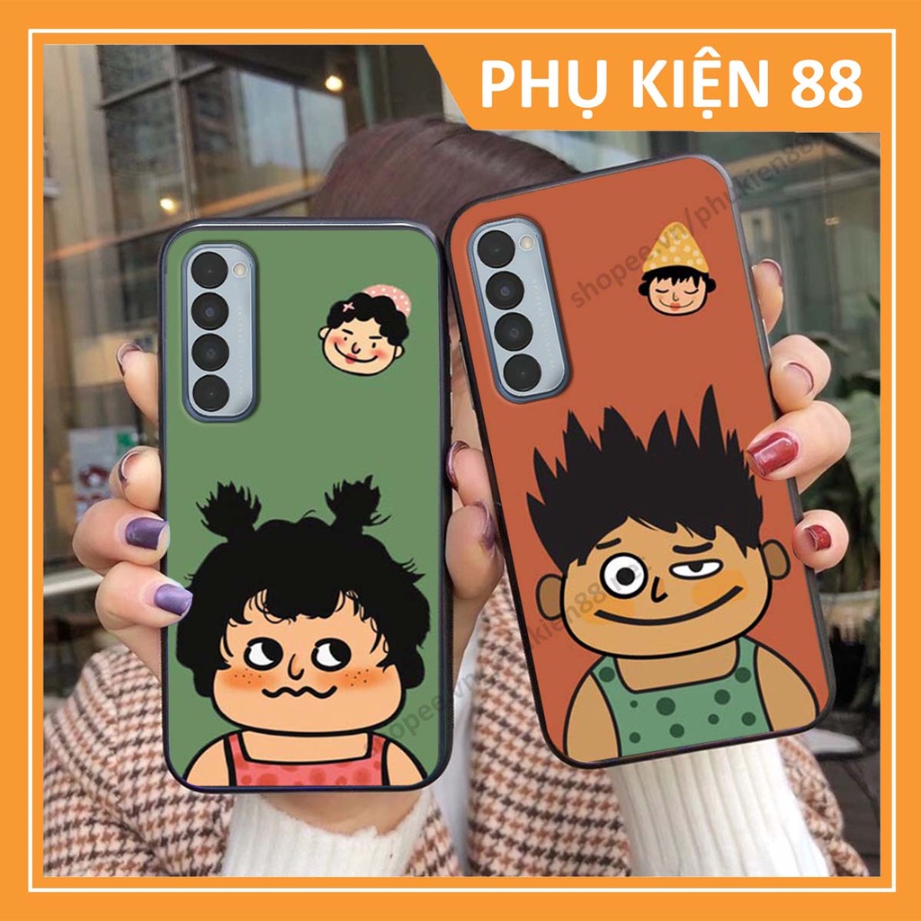 Ốp lưng Oppo Reno4 / Reno4 Pro / Reno 4 ốp điện thoại LineBear, bé tóc xù, hoa siêu đẹp