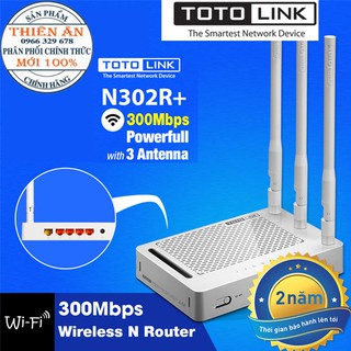Totolink N302R Plus - Bộ Phát Wifi Chuẩn N Tốc Độ 300Mbps Mở Rộng Sóng,  Bảo hành chính hãng 24 tháng