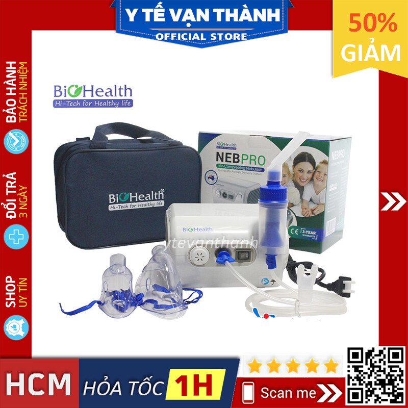 ✅ Máy Xông Khí Dung Mũi Họng: Biohealth NEB PRO (Úc) - Bảo Hành 3 Năm Chính Hãng -VT0547