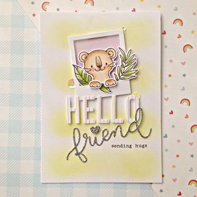 Khuôn Cắt Hình Hươu Cao Cổ Màu Trong Suốt Dùng Để Trang Trí Thiệp / Scrapbook