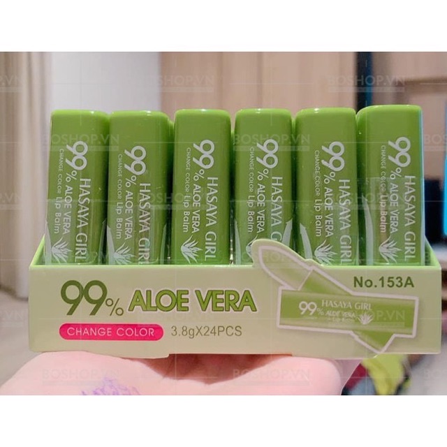 Son dưỡng môi Nha đam Có màu Hasaya Girl Aloe Vera