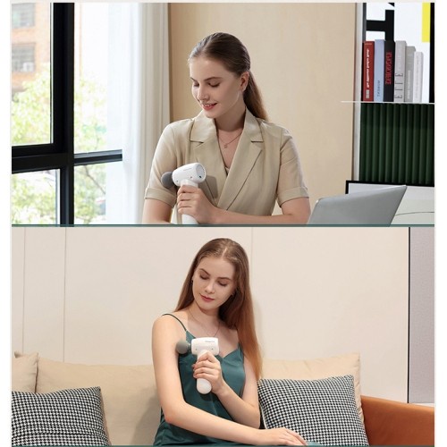 Súng massage cầm tay 7 đầu Mini Nikio NK-175 - Có đầu nóng 55 độ C - 3 Màu