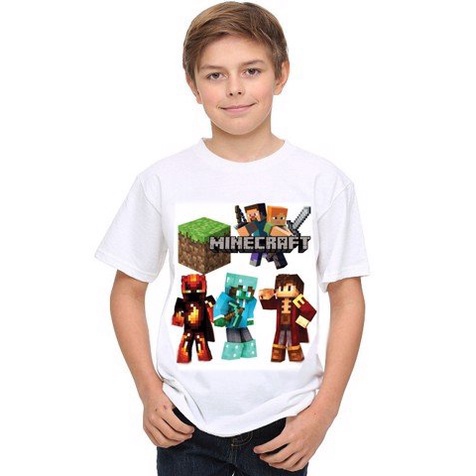[nhiều mẫu lựa] ÁO THUN MINECRAFT 1 CÓ SIZE TRẺ EM NAM NỮ UNISEX CHO CẢ GIA ĐÌNH AOMIVN V1812
