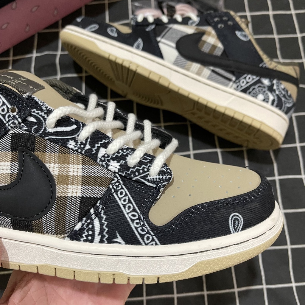 Giày JODAN SB travis scott nâu đen hoa cao cấp