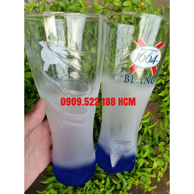Ly thuỷ tinh uống bia hiệu Kronenbourg 1664 blanc